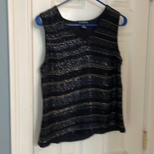 Beaded black tank from Ann Taylor